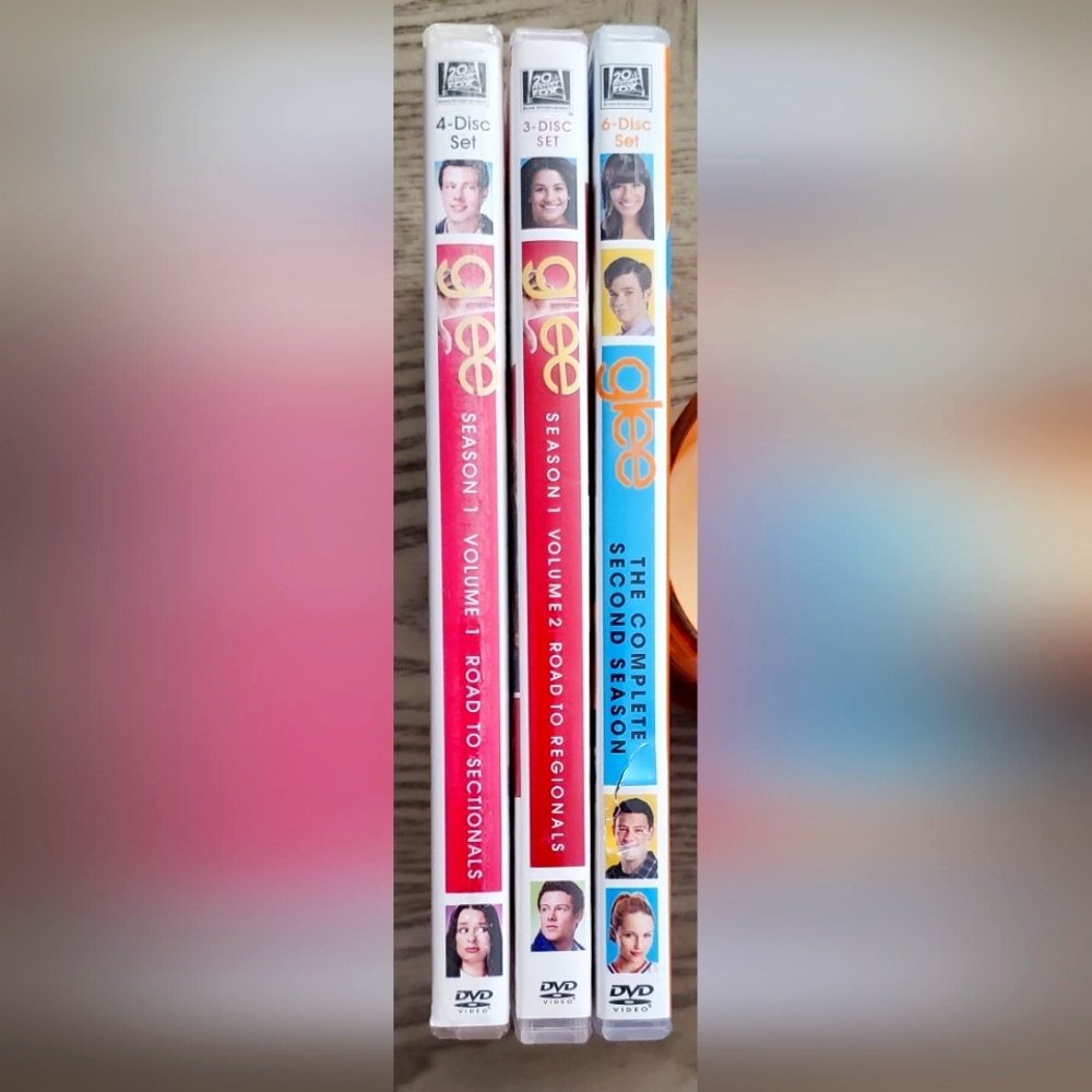 Glee Season 1 volume 1 & 2, and Glee Season 2